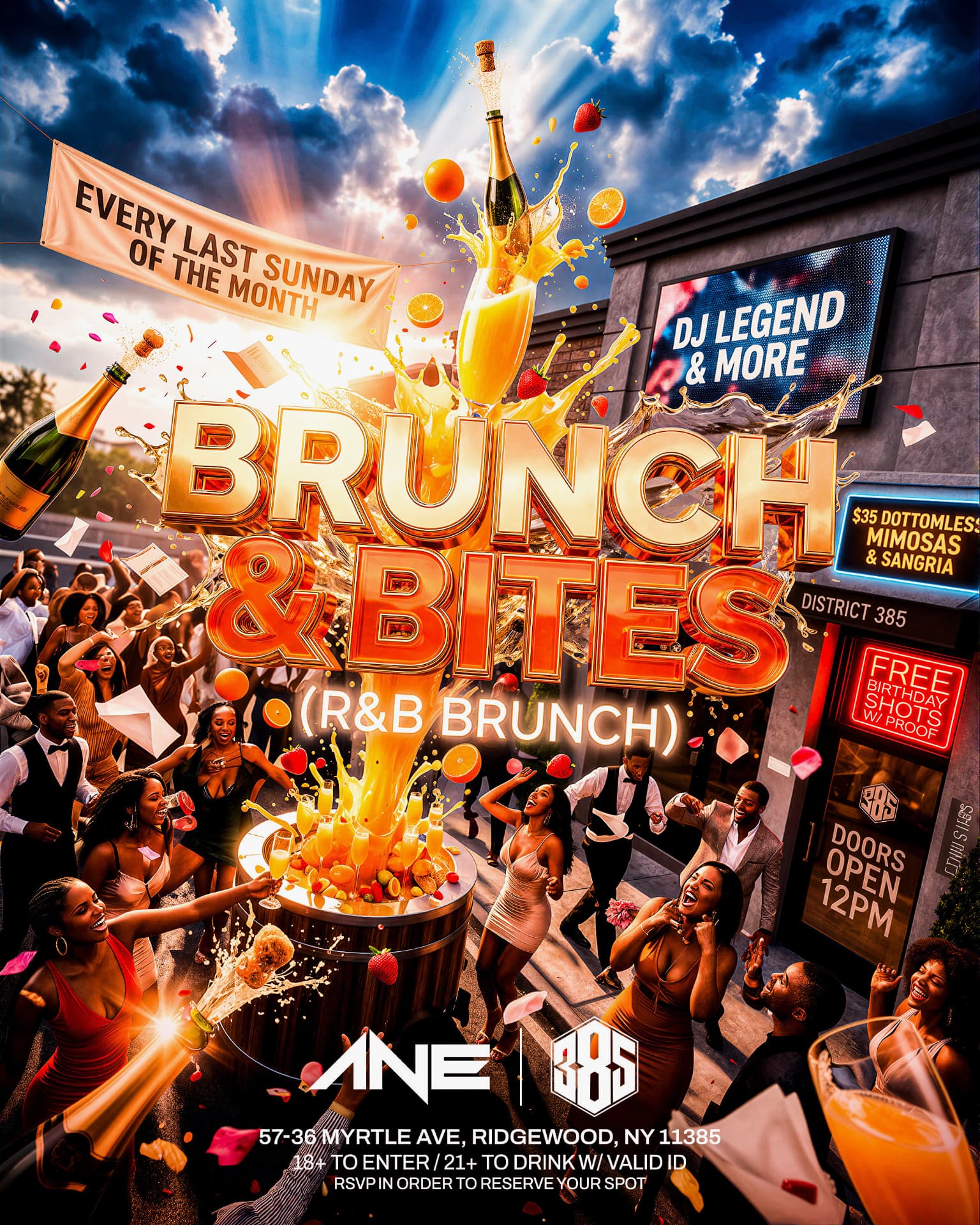 Flyer for THE R&B BRUNCH EXPERIENCE