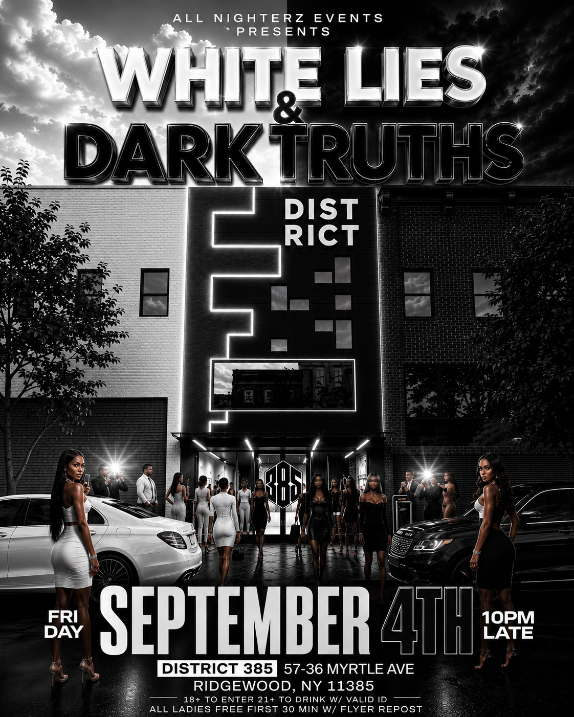 WHITE LIES & DARK TRUTHS event artwork