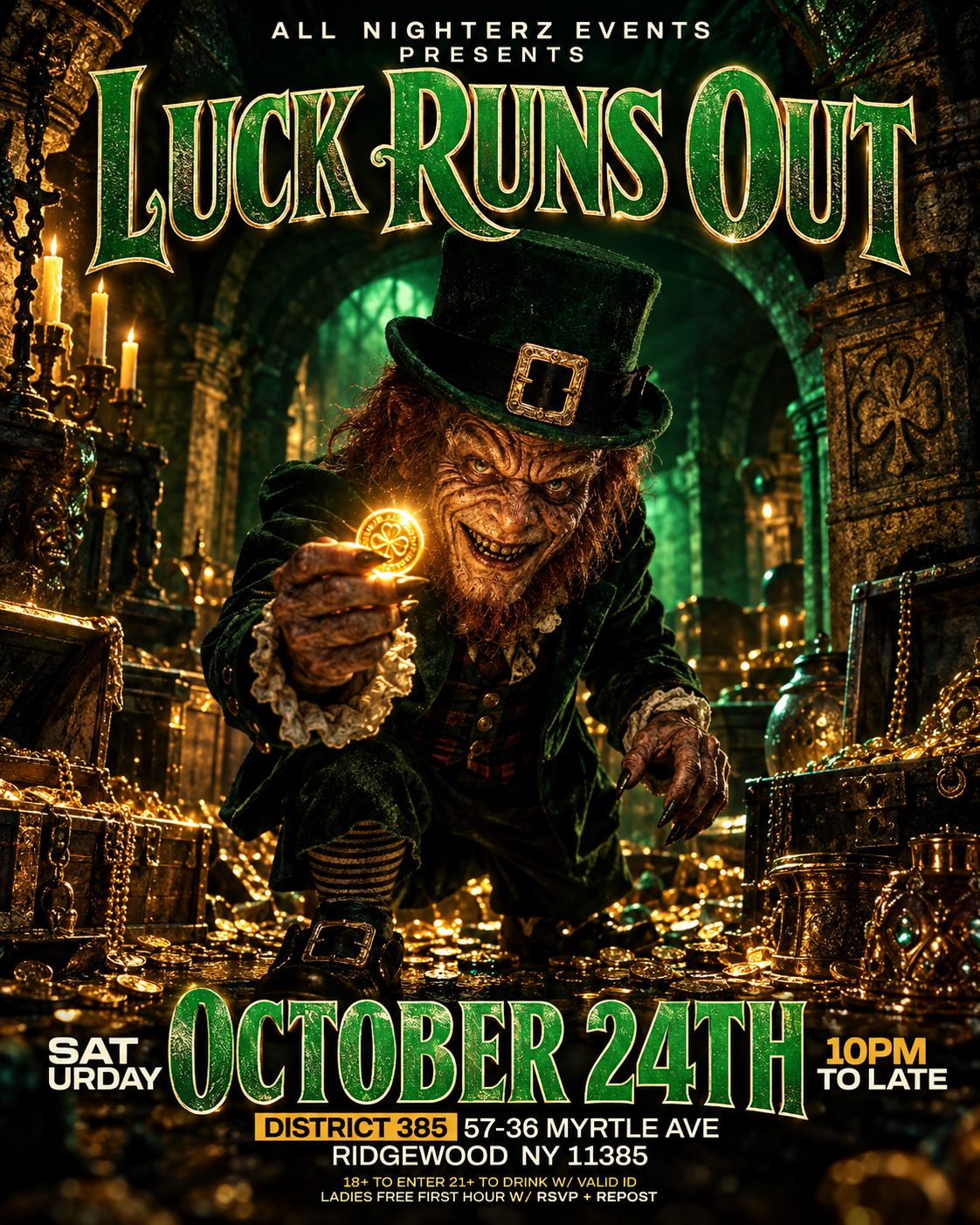 Flyer for LUCK RUNS OUT